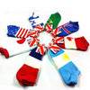 ankle socks national flag cotton Polyester elastic short ship  thin for summer/autumn  unisex men/women female US/UK/FRANCE wh