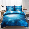 3D Print Blue Starry Bed Linen Duvet Cover Set Flat Sheet Pillowcases BS93 Single Double Twin/Queen 2pcs/3pcs/4pcs Bedding Sets