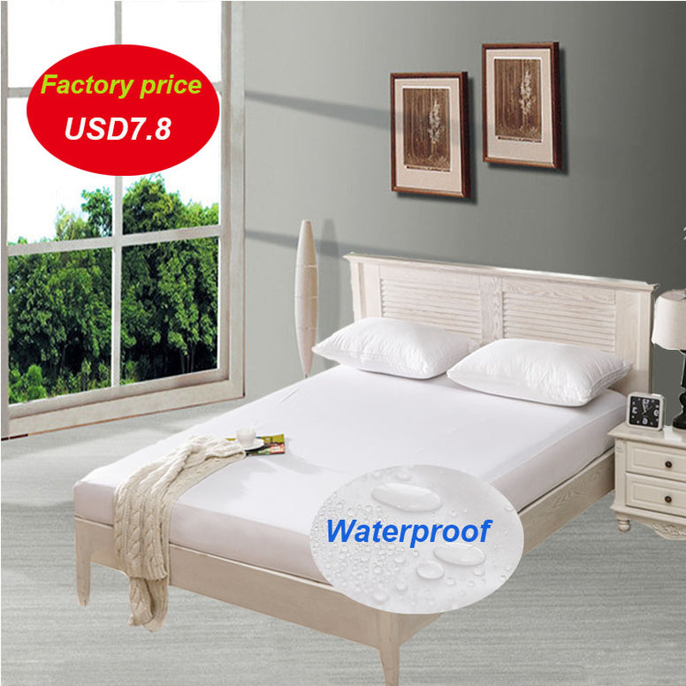 Smooth Waterproof Mattress Protector Cover for Kids Bed Wetting Breathable Hypoallergenic Protection Pad Cover Matress Anti-mite
