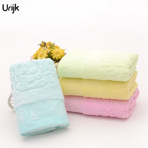 Urijk 1PC Adults Children Bath Towel Jacquard Face Towels Comfortable Soft 100% Cotton Face Towel Head Towel High Quality