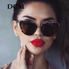 DCM Cateye Sunglasses Women Vintage Gradient Glasses UV400