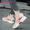 Breathable Lace Up Outdoor Flower Lightweight Sneakers Shoes
