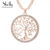 2018 Statement Necklace Tree Of Life Pendant & Necklace For Women Rose Gold Color Long Chain Jewelry Accessories collier femme