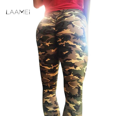 Laamei 2018 New Brands Women Leggings High Elastic Skinny Camouflage Legging Spring Autumn Leggins Slimming Women Leisure Pants
