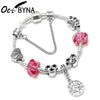 Octbyna 2018 Romantik Jewelry Silver Color Tree of Life Charm Beads Bracelet Fits Pandora Bracelets for Women Accessories