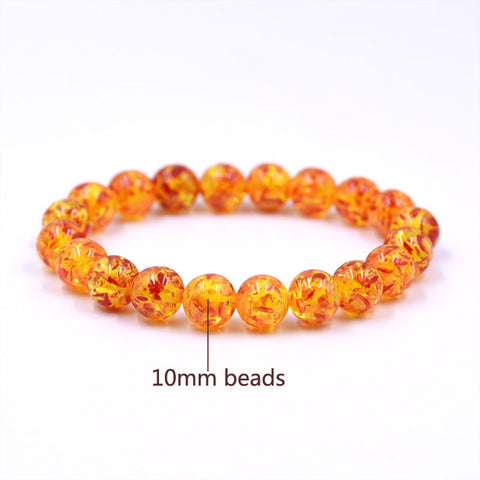 orange crystal transfer beads fashion accessories beads bracelet