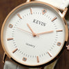 Reloj Hombre 2017 Simple KEVIN Brand Quartz Watches Men Genuine Leather Shark Mesh Clock Male Fashion Dress Watches Time Hour