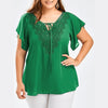 Womens Tops And Blouses Short Sleeve Big Size