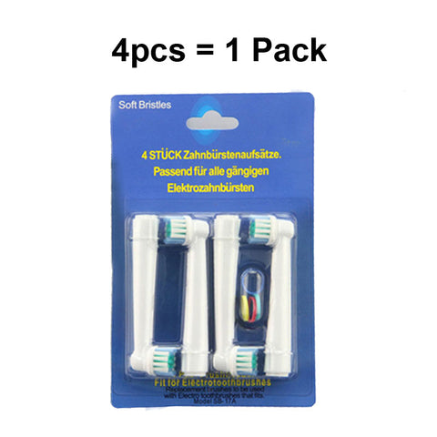 4PCS Electric Toothbrush Heads Replacement For Braun Oral B Nozzles Soft Bristle Vitality Dual Clean Hygiene Care SmartSeries