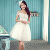 Short Bridal Dress Off the Shoulder Crystal Ball Gown
