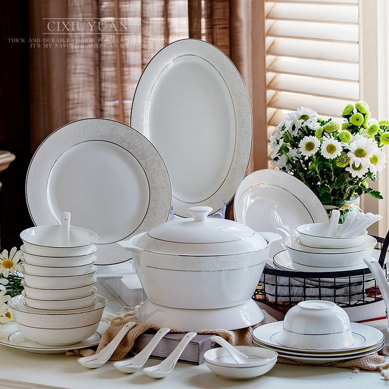 56pcs set,  fine bone china dinnerware sets