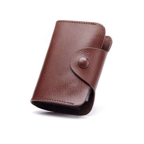 Osmond RFID Genuine Leather Unisex Business Card Holder Wallet