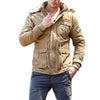HEFLASHOR 2018 Hot Sales Military Cargo Jacket Men Tactical Autumn Fashion Male Casual Solid Hooded Coat Outwear