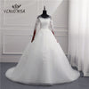 Sweet Wedding dress 2018 new fashion Gowns bride married plus size was thin Korean 10long train luxury Vestido Noiva White Tulle