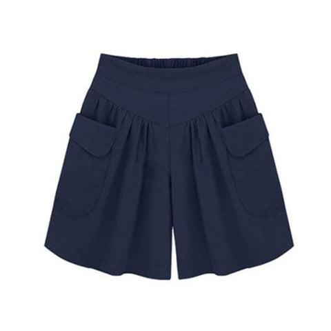 Plegie 2018 Summer Loose Casual Shorts Women Plus Size High Waist Shorts Fashion Skirt Shorts Beach Large Size Shorts For Women