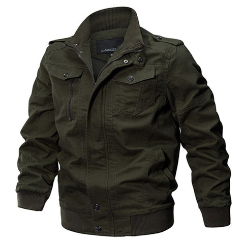 Brand Mens Winter Cotton Bomber Jacket Coat Plus Size 5XL 6XL Stand Collar Male Casual Air Force Flight Jacket Windbreaker Men