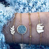 30 Style Boho Bangle Elephant Heart Shell Star Moon Bow Map Crystal Bead Bracelet Accessories
