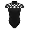 JAYCOSIN Choker High Neck Bodycon Womens Caged Sleeves Jumpsuit Bodysuit Tops Casual Occasion Summer Sleeveless