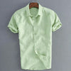 Short Sleeve Shirts Men Summer Solid Color Shirt Tops