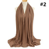 Hijab scarf solid chiffon soft lady shawls and wraps long size pashmina bandana