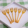 Gold Silver Color Kitchen Spoon and Fork Set with Swan Holder Dinnerware