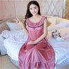 Long Sleeping Dress Luxury Nightgown